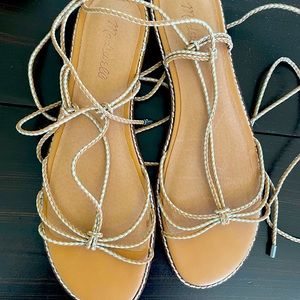 Madewell tie up sandals